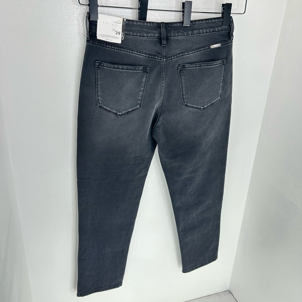 Kancan NWT Washed Black High Rise Mom Jeans Size 11/29 Stretch Denim 32x27 *READ - Picture 10 of 16